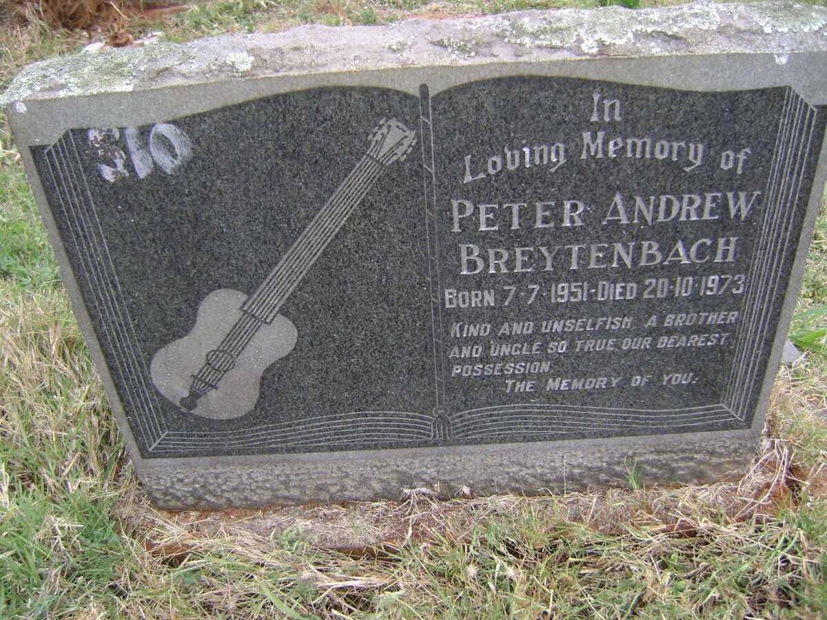 BREYTENBACH Peter Andrew 1951-1973