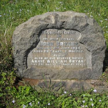 BRYANT John -1934 &amp; Annie William -1960