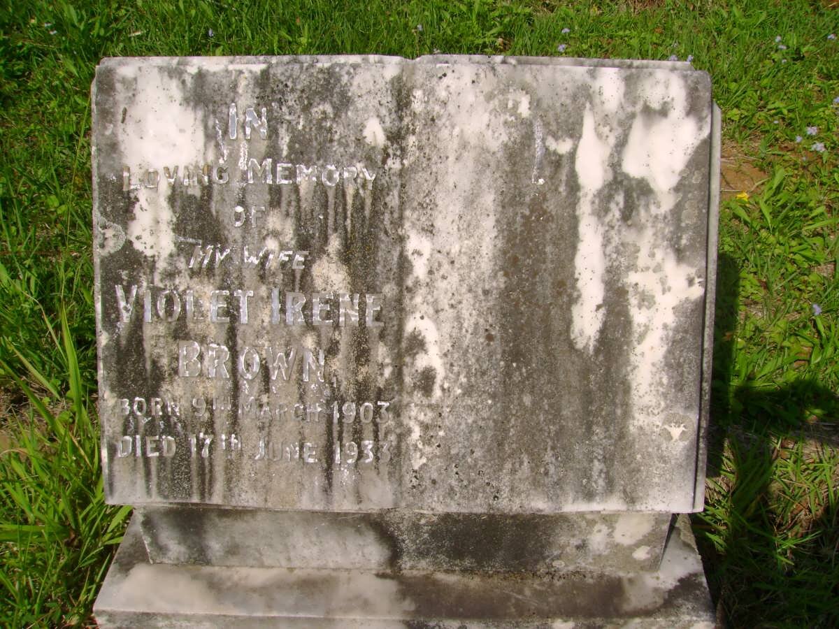 BROWN Violet Irene 1903-1933