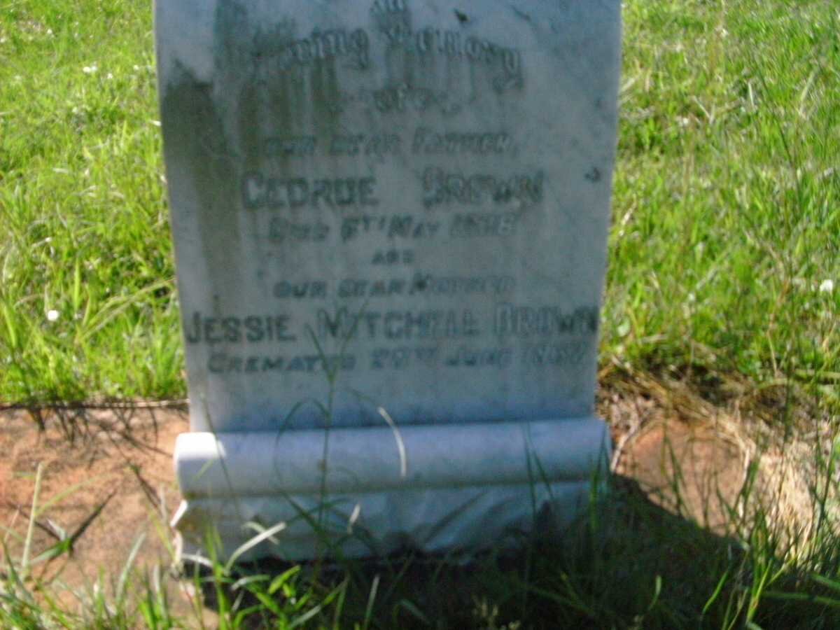 BROWN Cedrue -19?8 &amp; Jessie Mitchell 