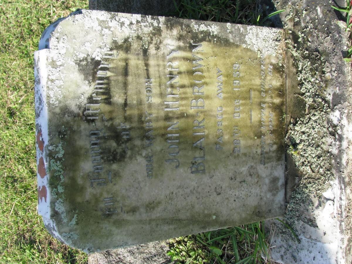 BROWN John Henry, Blair -1959