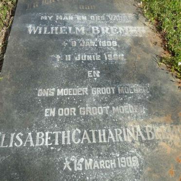 BREMER Wilhelm 1905-1968 &amp; Elisabeth Catharina 1909-1987