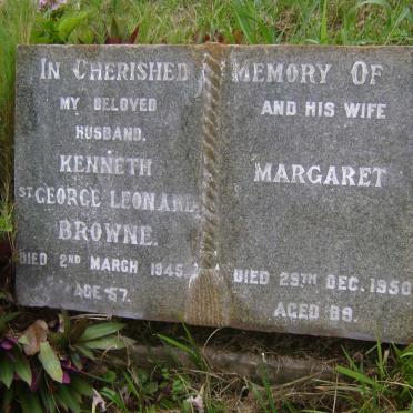 BROWNE Kenneth St. George Leonard -1945 &amp; Margaret -1950