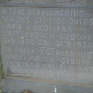 BREYTENBACH Theunis Gerhardus 1896-1959 &amp; Maria Magdelena 1906-1954