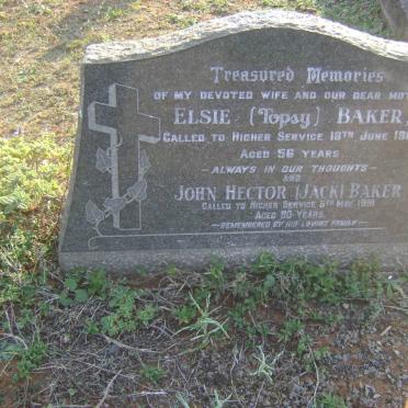 BAKER John Hector -1991 &amp; Elsie -1963