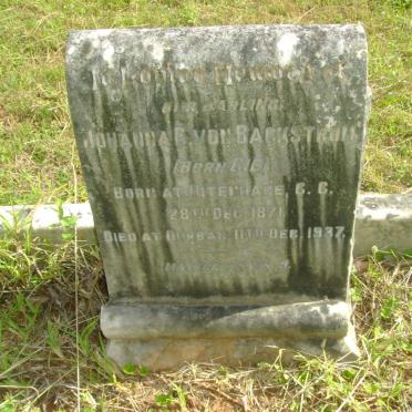 BACKSTROM Johanna G., von nee GIE 1871-1937