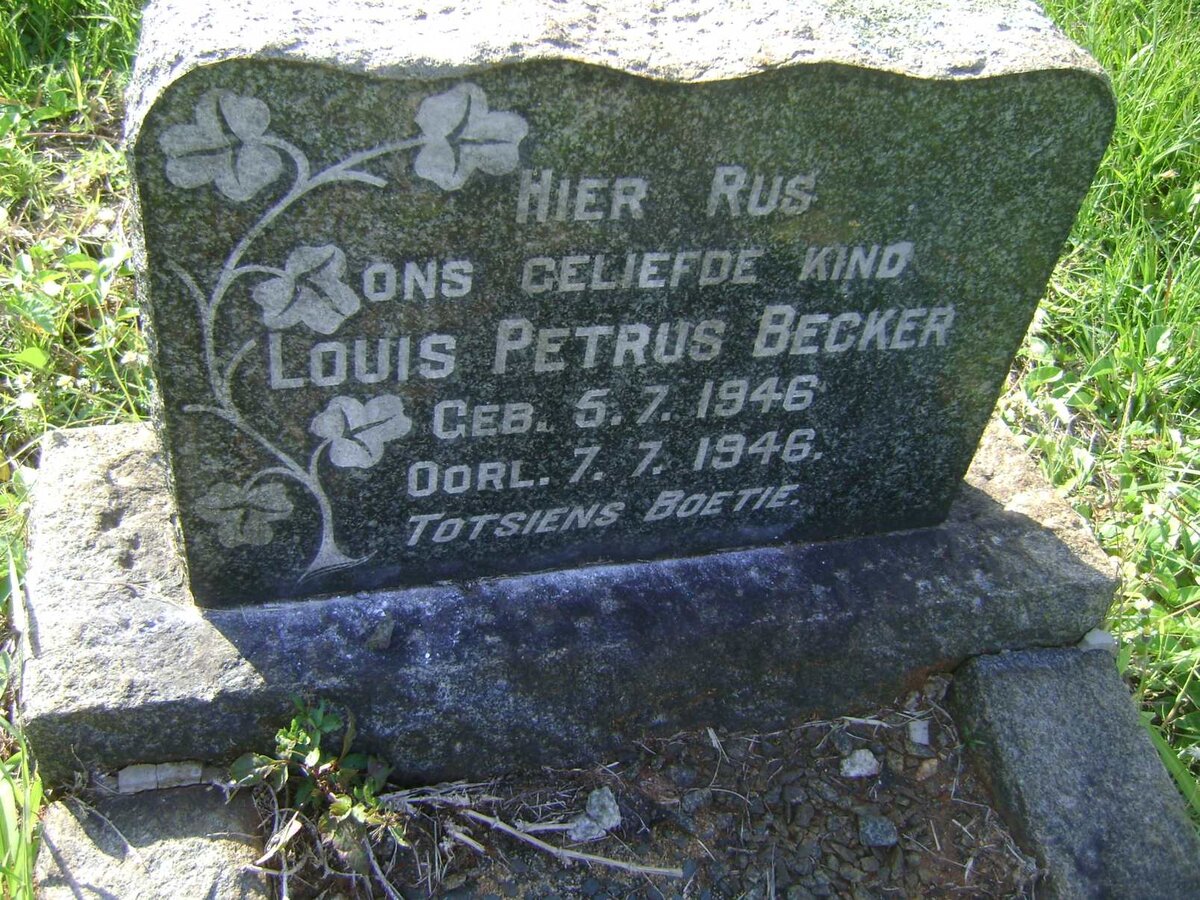 BECKER Louis Petrus 1946-1946