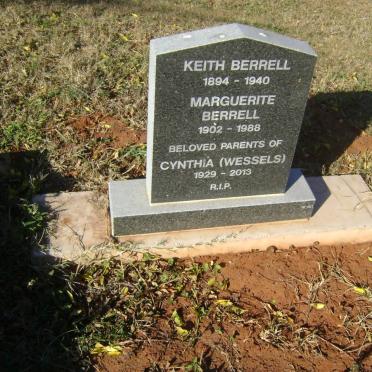BERRELL Keith 1894-1940 &amp; Marguerite 1902-1988 :: BERRELL Cynthia nee WESSELS 1929-2013