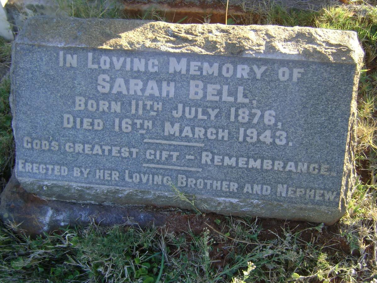 BELL Sarah 1876-1943