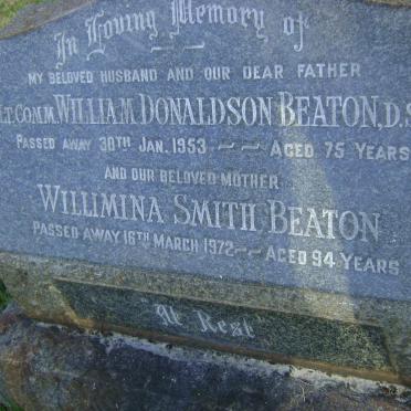 BEATON William Donaldson -1953 &amp; Willimina Smith -1972