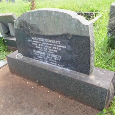 BENNETT Walter -1942 &amp; Hannah -1964