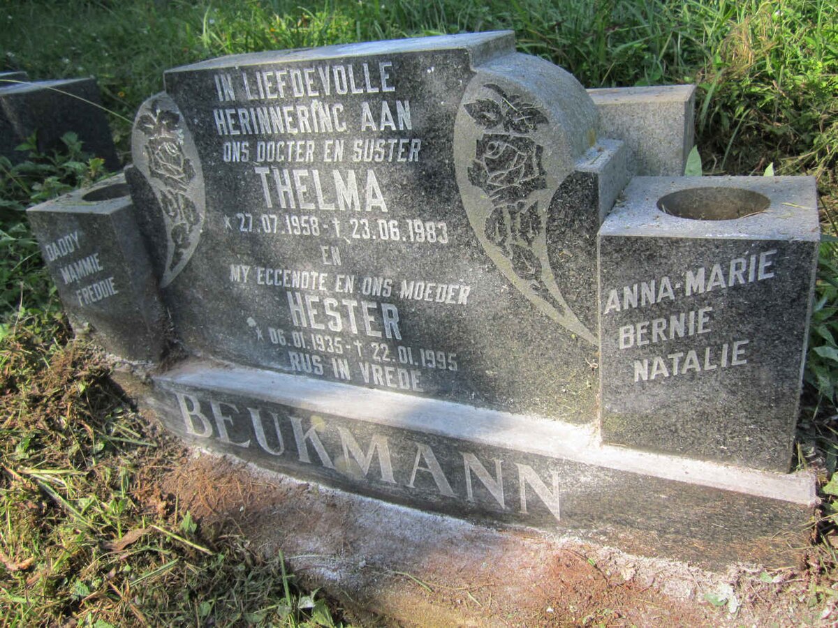 BEUKMANN Hester 1935-1995 :: BEUKMANN Thelma 1958-1983