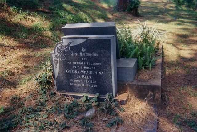 BEER Gesina Wilhelmina, de 1932-1969