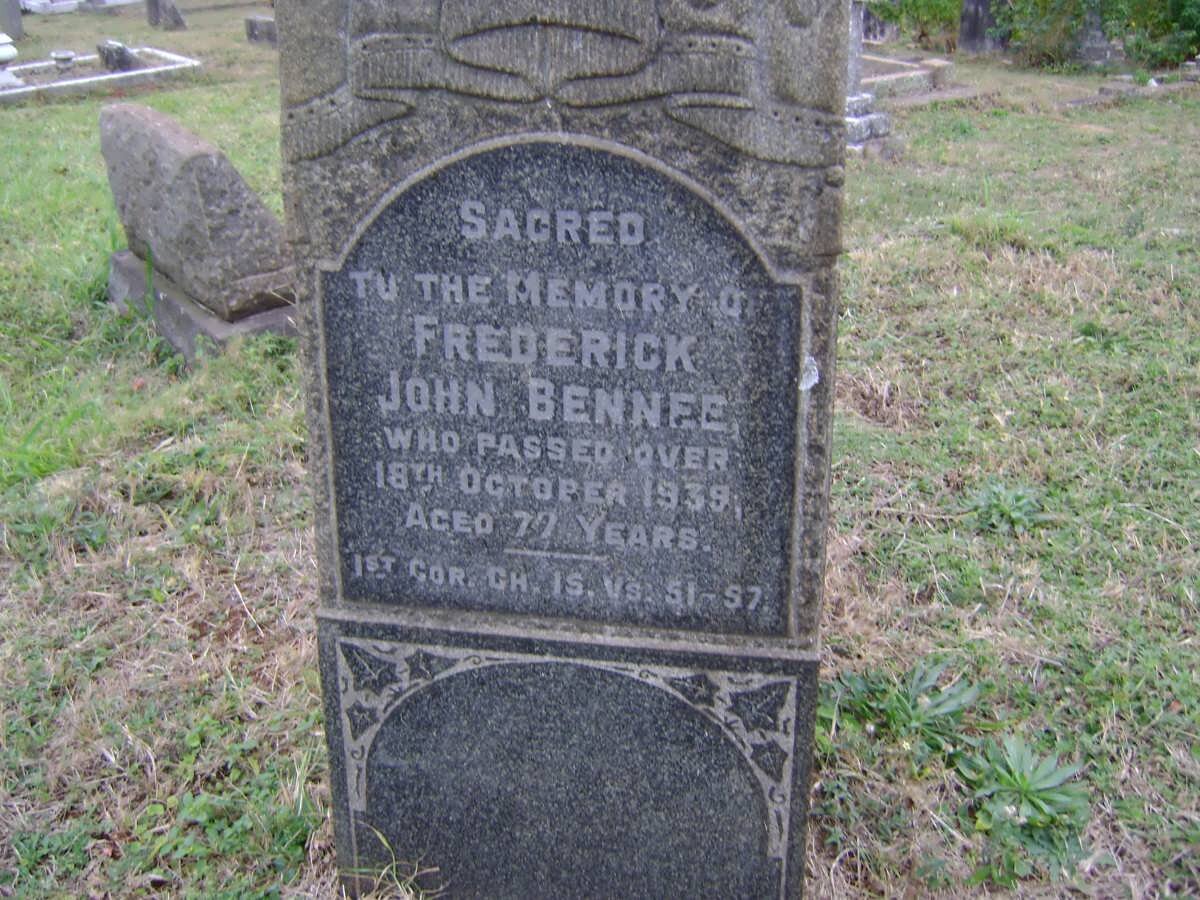 BENNEE Frederick John -1939