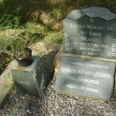 BODEN George Henry -1956 &amp; Ivy HEADLEY -1939