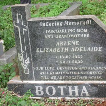 BOTHA Arlene Elizabeth Adelaide 1942-2002