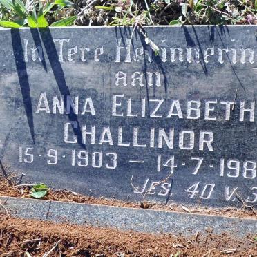CHALINOR Anna Elizabeth 1903-1987