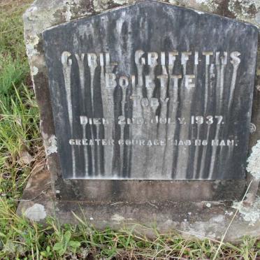 BOUETTE Cyril Griffiths -1937