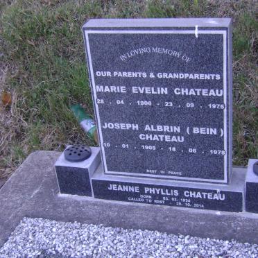 CHATEAU Joseph Albrin 1905-1978 &amp; Marie Evelin 1906-1975 :: CHATEAU Jeanne Phyllis 1934-2014