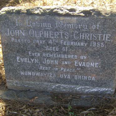 CHRISTIE John Olpherts -1955