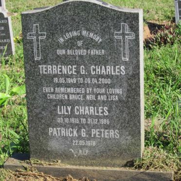 CHARLES Lily 1915-1986 :: CHARLES Terrence G. 1949-2000 :: PETERS Patrick G. -1978