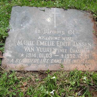 VUUREN Marie Emelie Edith Jansen van, nee CHASLE 1914-1992