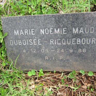 RIQUEBOURG Marie Noemie Maud, DUBOISEE 1905-1988