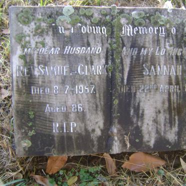 CLARKE Samuel -1957 &amp; Sannah -1976