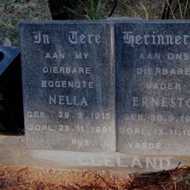 CLELAND Ernesto 1910-1996 &amp; Nella 1913-1981