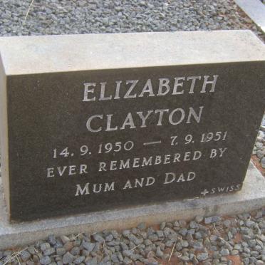 CLAYTON Michael Ivan 1942-2002 :: CLAYTON Elizabeth 1950-1951