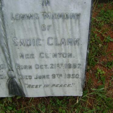 CLARK Sadie CLINTON 1887-1950