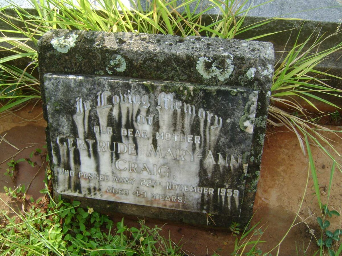 CRAIG Gertrude Mary-Ann -1959