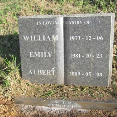 CROUCH William -1973 :: CROUCH Emily -1981 :: CROUCH Albert -2009