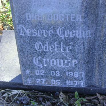 CROUSE Deseré Cecilia Odetté 1967-1977