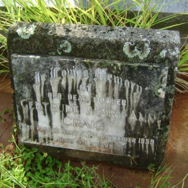 CRAIG Gertrude Mary-Ann -1959