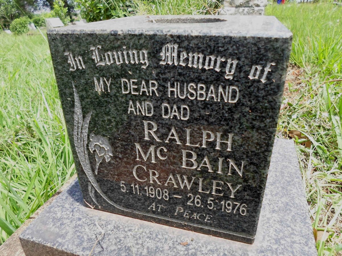 CRAWLEY Ralph Mc Bain 1908-1976