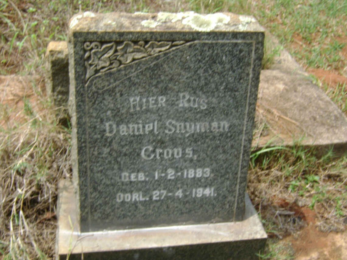 CROUS Daniel Snyman 1883-1941