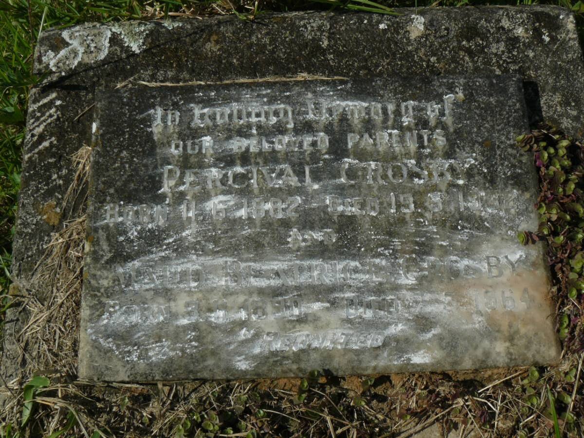 CROSBY Percival 1882-1932 &amp; Maud Beatrice 1890-1964