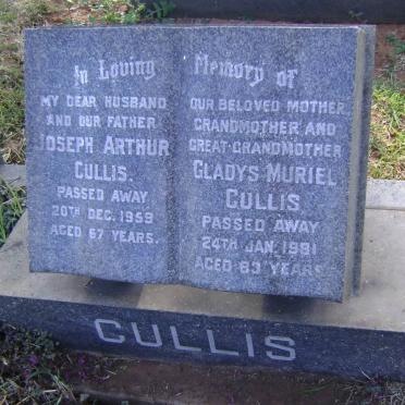 CULLIS Joseph Arthur -1959 &amp; Gladys Muriel -1981