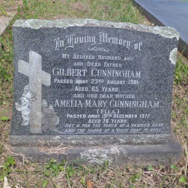CUNNINGHAM Gilbert -1961 &amp; Amelia Mary -1972