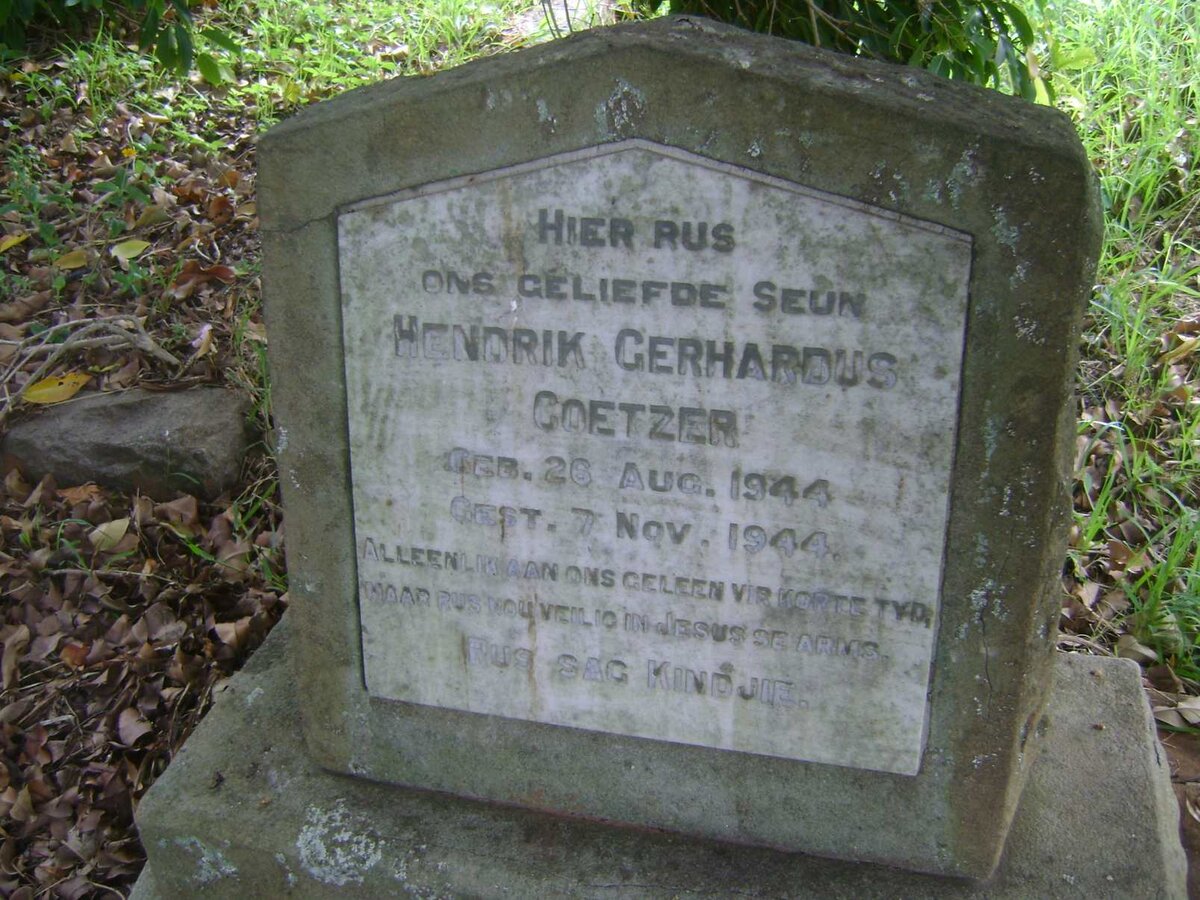 COETZER Hendrik Gerhardus 1944-1944