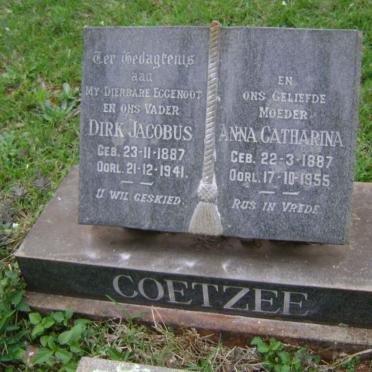COETZEE Dirk Jacobus 1887-1941 &amp; Anna Catharina 1887-1955
