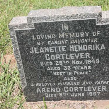 CORTLEVER Arend -1967 :: CORTLEVER Jeanette Hendrika - 1949