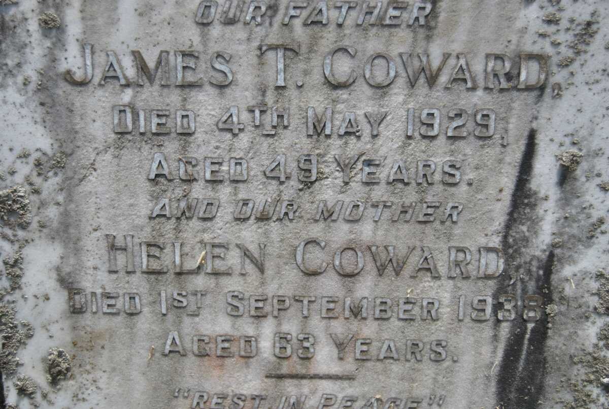 COWARD James T. -1929 &amp; Helen -1938