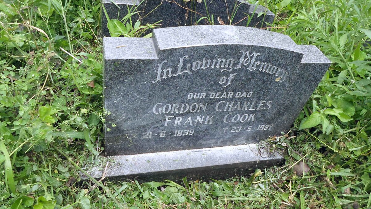 COOK Gordon Charles Frank 1939-1987