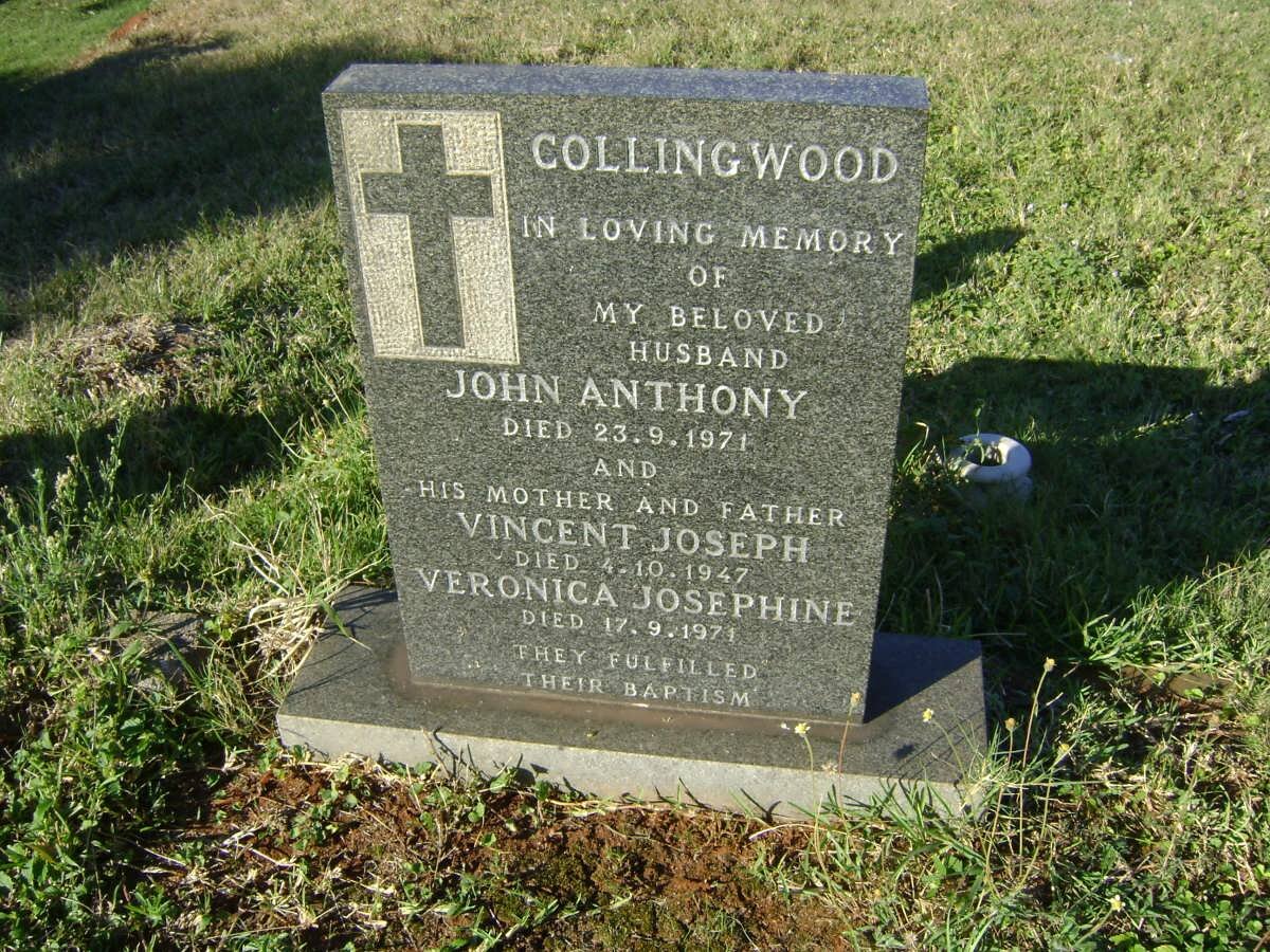 COLLINGWOOD Vincent Joseph -1947 &amp; Veronica Josephine -1971 :: COLLINGWOOD John Anthony -1971