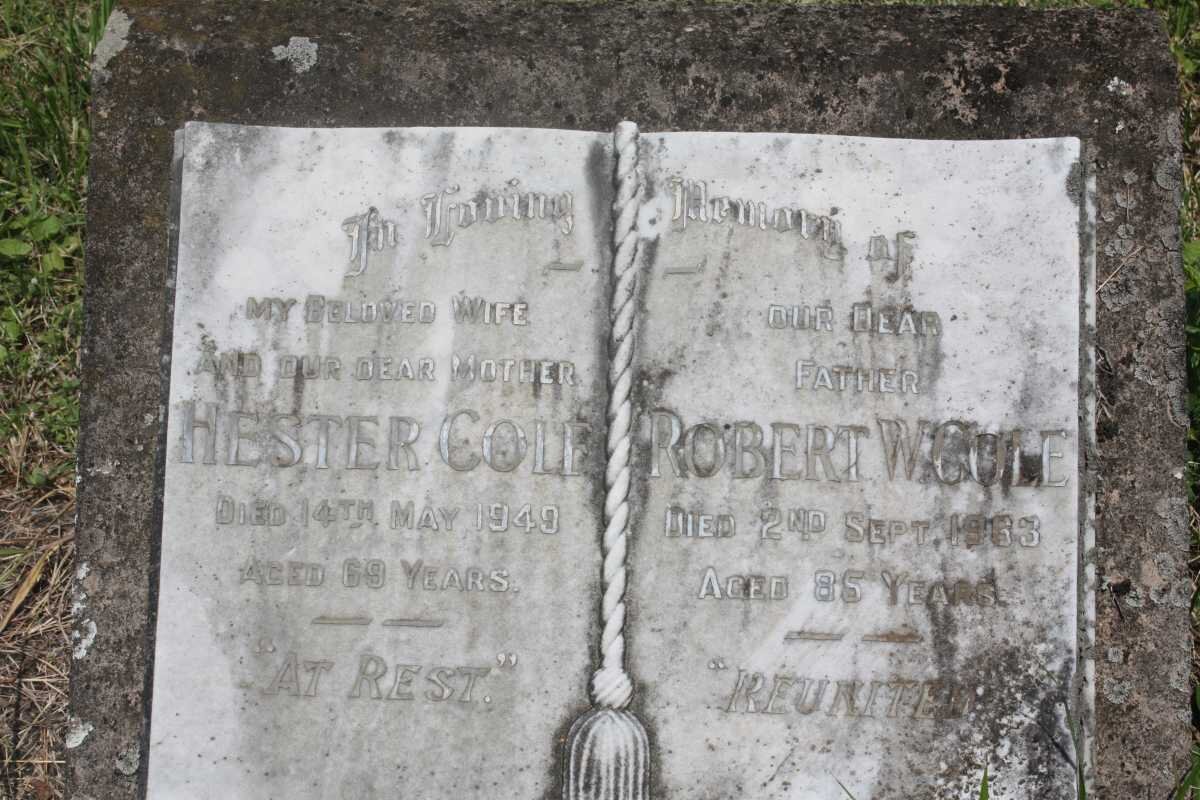 COLE Robert W. -1963 &amp; Hester -1949