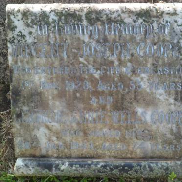 COOPER Vincent Joseph -1928 &amp; Gertrude Annie Wells -1943