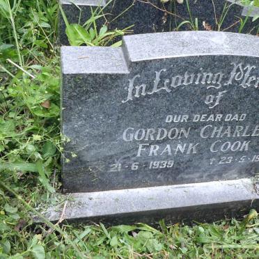 COOK Gordon Charles Frank 1939-1987