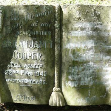 COOPER Sarah Janet -1942 :: COOPER Olive May -1979